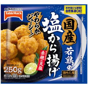 テーブルマーク　国産若鶏の塩から揚げ　250ｇ×15袋(1ケース) 【冷凍】【送料無料】｜ever-shop