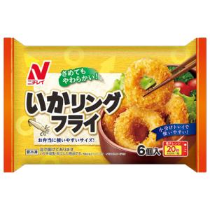 ニチレイフーズ いかリングフライ 6個(96g) × 12個 (冷凍) さめてもやわらかい お弁当に使いやすいサイズ 小分けトレイ (爆買)