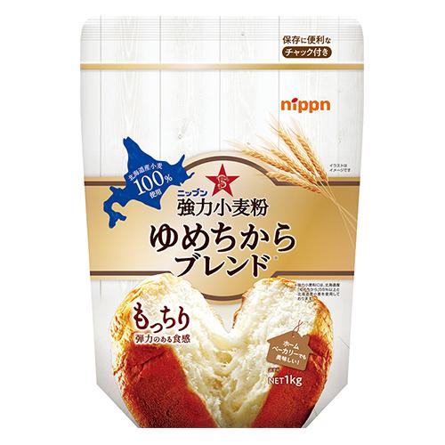 ニップン 強力小麦粉 ゆめちからブレンド 1ｋｇ×12個