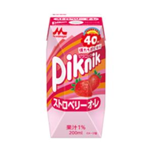 Piknik 森永乳業 ピクニック いちごオレ(プリズマ容器) 200ml紙パック