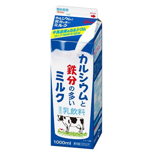 グリコ カルシウムと鉄分の多いミルク 1000ml×6個 (冷蔵) (爆買)