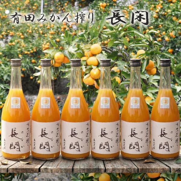 和歌山県有田産うんしゅうみかん使用 100％ストレートみかんジュース 長閑（のどか）720ml×6本...