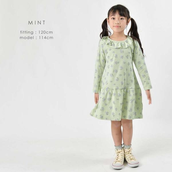 子供服 長袖 衿ワンピース 女の子 キッズ 子ども服 こども服 ワンピ 90 100 110 120...