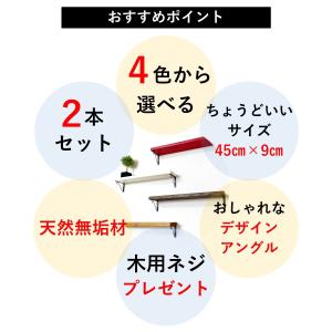 ウォールシェルフ IRON 2本セット 北欧 ...の詳細画像2