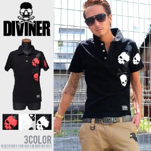 ポロシャツ メンズ ポロシャツ 悪羅悪羅 ポロシャツ 刺繍 半袖 ポロシャツ DIVINER 父の日
