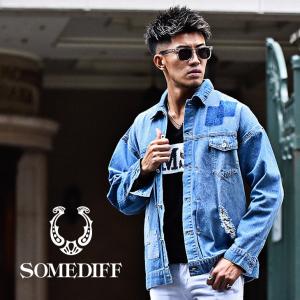 ダメージデニムジャケット メンズ