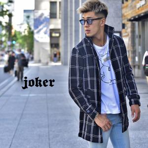 コート メンズ イタリアンカラーコート チェック