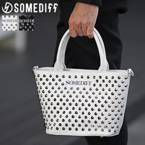 ミニトートバッグ メンズ ブランド おしゃれ トートバッグ 小さめ ミニバッグ スタッズ 総柄 バッグ 鞄 ミニトート 黒 白 夏 夏物 春夏 joker ジョーカー