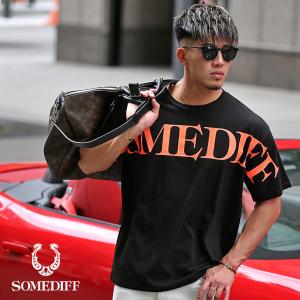 ブランド Tシャツ メンズ オーバーサイズ ゆったり ビッグtシャツ ビックシルエット おしゃれ 半袖 カットソー 半袖Tシャツ  春 SOMEDIFF サムディフ