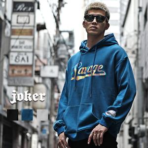 joker（ジョーカー） パーカー 「JOKER」裏毛ロゴフラワー刺繍パーカー