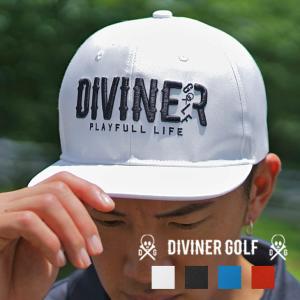 【DIVINER GOLF】 ゴルフ キャップ メンズ  ロゴ カラフル ゴルフウェア ベースボールキャップ 帽子 フラットキャップ スナップバック ゴルフキャップ