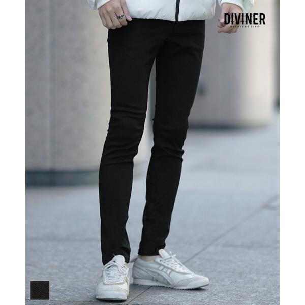 スキニー パンツ メンズ スーパー スキニー ブラック 黒 スキニーパンツ チノパン ズボン ボトム...