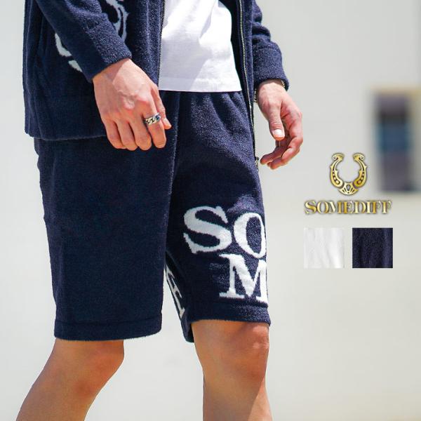 ハーフパンツ メンズ ショートパンツ メンズ 膝上 半ズボン 短パン ショーツ ひざ上 部屋着 ロゴ...