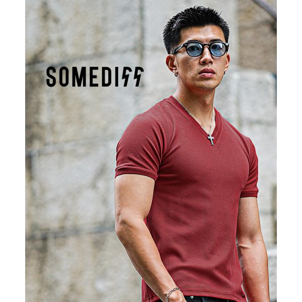 Vネック Tシャツ メンズ 無地 半袖Tシャツ Tシャツ メンズ 半袖 ブランド 無地Tシャツ スリ...