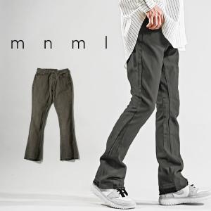 mnml デニム ミニマル ジーンズ メンズ フレアパンツ デニムパンツ メンズ シューカット 春 春服 春物 ちょいワル お兄系 オラオラ系 22ML-SM341D 22ML-SM312D｜evergreen92