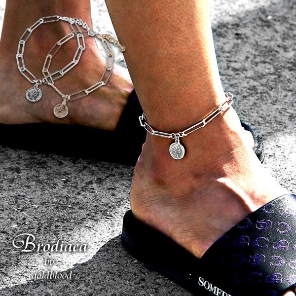 アンクレット メンズ つけっぱなし 足首 アクセサリー チェーン ブランド おしゃれ コイン 足輪 ...