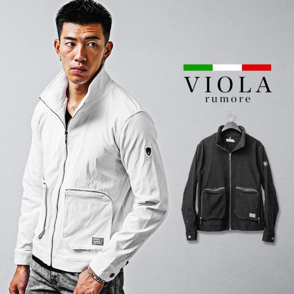 VIOLA rumore ヴィオラ ブルゾン メンズ 総柄 ブランド ストレッチ ライトアウター メ...