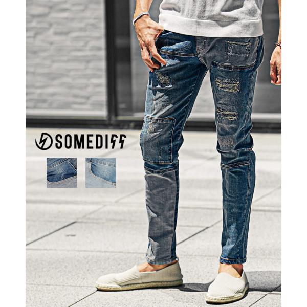 ジーパン メンズ デニムパンツ ダメージデニム ジーンズ スキニー デニム テーパードデニム スキニ...