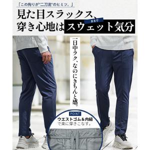 スラックス メンズ スウェット ストレッチパン...の詳細画像3