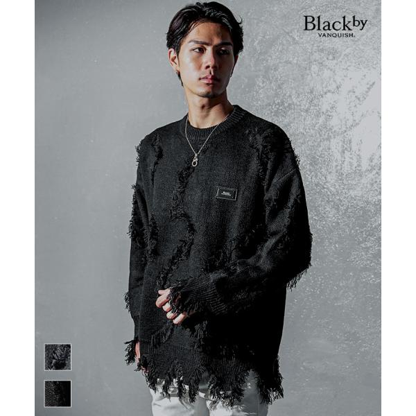 クルーネック ニット メンズ ブランド ダメージニット セーター メンズ ニットセーター 長袖 起毛...