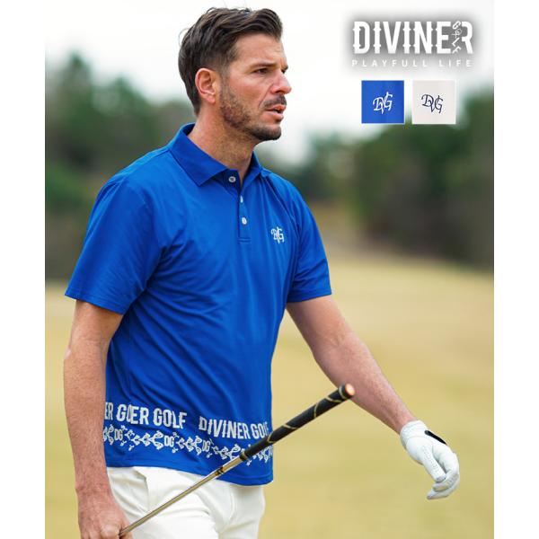 【DIVINER GOLF】 diviner golf ゴルフウェア メンズ ポロシャツ 半袖 ゴル...