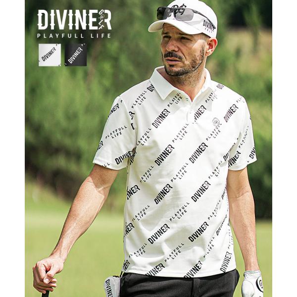 【DIVINER GOLF】diviner golf ゴルフウェア メンズ ポロシャツ 半袖 メンズ...