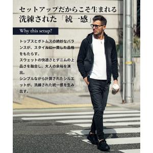セットアップ メンズ デニム スウェット上下 ...の詳細画像2