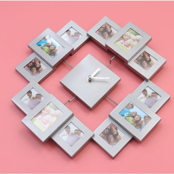 フォトフレーム 壁掛け時計 写真フレーム クリエイティブ ユニーク 実用的  シンプル インテリア ...