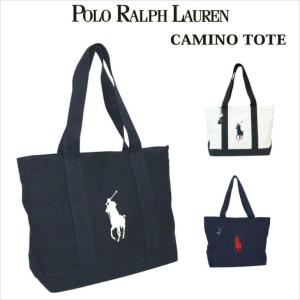 ポロラルフローレン ネイビー再入荷しました POLO RALPH LAUREN  CAMINO TOTE 大容量トート ビッグポニーロゴ刺繍 キャンバストートバッグ 公式 正規代理店商品