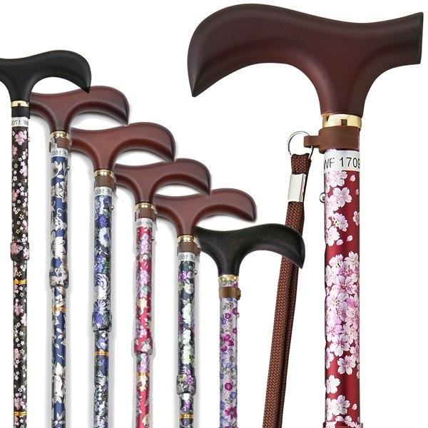 夢ライフステッキ　柄杖折りたたみ伸縮型　73cm〜83cm