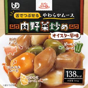 エバースマイルムース食 肉野菜炒め 24箱セット（ 介護食、常温、レトルト）｜eversmileonlineshop