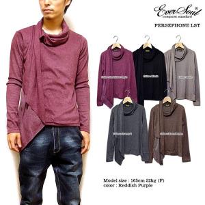 EVERSOUL 七分袖 カットソー メンズ アフガン コート 春 秋