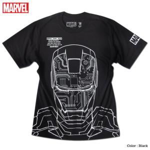 アイアンマン マーベル Ｔシャツ メンズ 半袖 レディース プリント キャラクター トニー スターク MARVEL アベンジャーズ アメコミ tシャツ グッズ ブラック