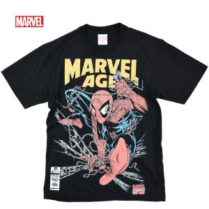 スパイダーマン Tシャツ MARVEL マーベル メンズ 半袖 アメコミ アベンジャーズ キャラクター グッズ ストリート ダンス ロゴ ペアルック 誕生日プレゼント