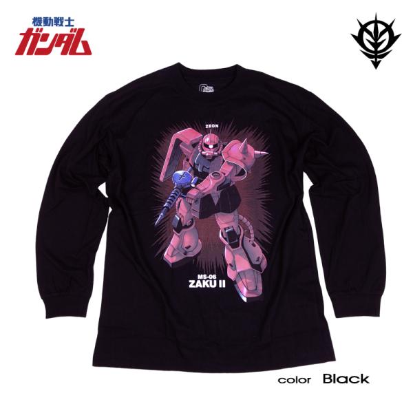 シャア専用 ザク ロンT 機動戦士ガンダム 長袖Ｔシャツ ロングスリーブ メンズ ZAKU グッズ ...