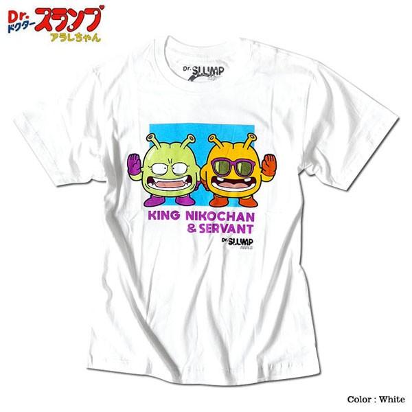 ドクタースランプ アラレちゃん ニコチャン大王 Ｔシャツ メンズ プリント アニメ 半袖 ホワイト ...