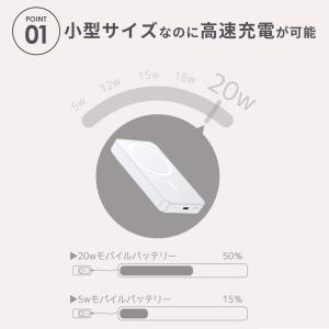 モバイルバッテリー 軽量 小型 マグセーフ 急...の詳細画像2