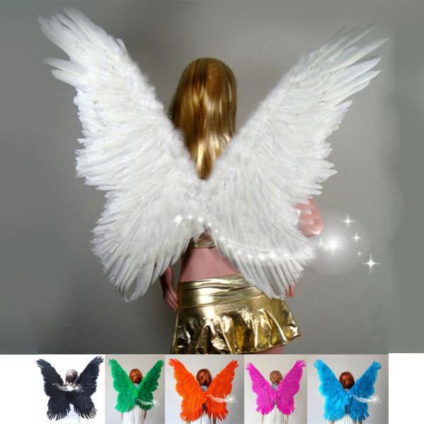 6color 天然羽コスプレ道具天使の翼 羽模様クリスマス 80*90cm ハロウィン 仮装 衣装 ...