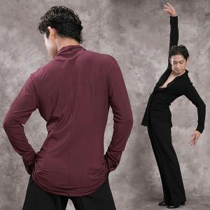 【期間限定価格】社交ダンス　ラテン　メンズ試合用セット（1回だけ着用) 社交ダンス トップス 男性 社交ダンス衣装 上着 長袖 競技着 モダン