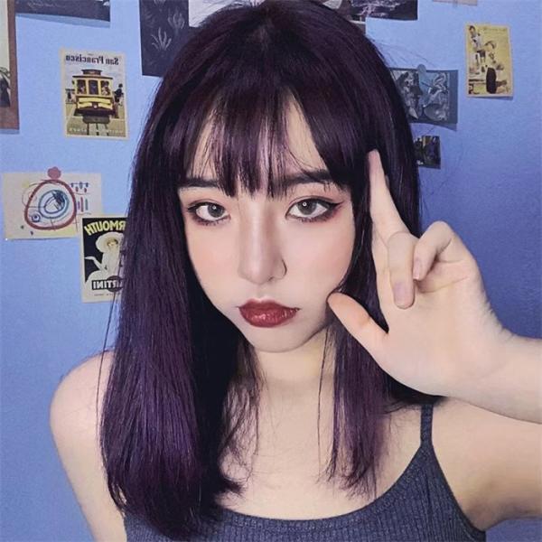 ウィッグ ミディアムへア ストレート 前髪あり フルウィッグ 可愛い ロリータ ゴスロリ 原宿 レデ...