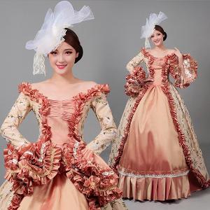 中世 貴婦人ドレス ステージ 衣装 肩出し オフショルダー 中世ドレス