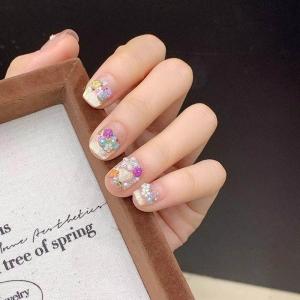 ネイルチップ ショート 春 花 フラワー 立体...の詳細画像1