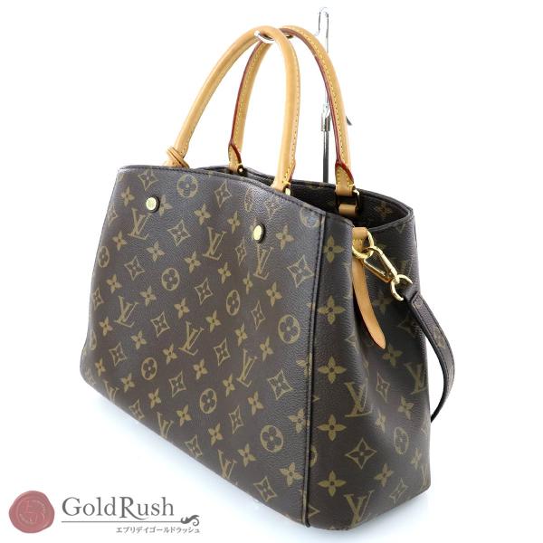 LOUIS VUITTON ルイヴィトン モノグラム モンテーニュMM 2wayハンドバッグ ショル...