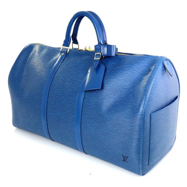 ルイヴィトン LOUIS VUITTON エピ M42965 レザー ブルー キーポル50 ボストン...
