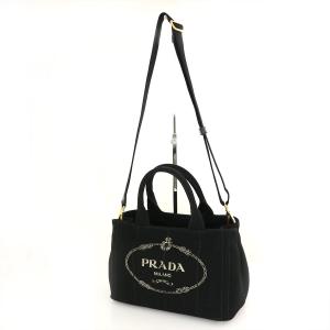 プラダ PRADA ブラック キャンバス カナパ 2wayバッグ ハンドバッグ ショルダーバッグ 斜め掛け レディース 人気【kk】【中古】｜everydaygoldrush