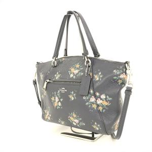 コーチ COACH 花柄 レザープレリー サッチェル ローズ ブーケ 2wayバッグ レディース 91603【pa】【中古】｜everydaygoldrush