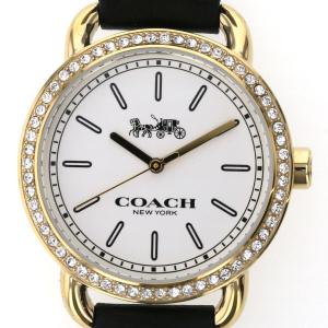 コーチ COACH ラインストーンベゼル CA105.7.95.1204S クオーツ ホワイト文字盤 3針式 レディース 腕時計 【mo】【中古】｜everydaygoldrush