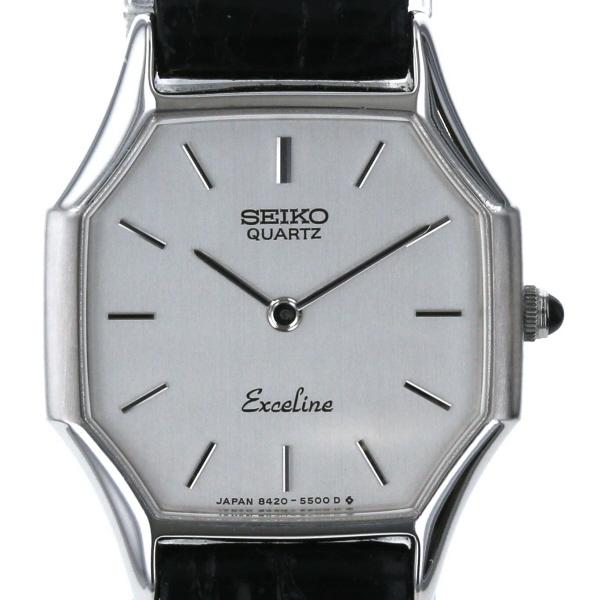 セイコー SEIKO エクセリーヌ 8420-5430 クオーツ シルバー 文字盤 2針式 レディー...