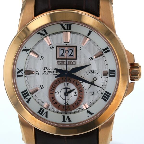セイコー SEIKO プルミエ キネティック パーペチュアル 7D56-0AB0 クオーツ シルバー...