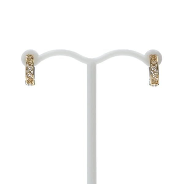 GSTV ジェムティービー K18YG K14WG イエロー ホワイトゴールド ピアリング バイカラ...